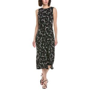 Cece Womens  Wrap Front Midi Dress, Black